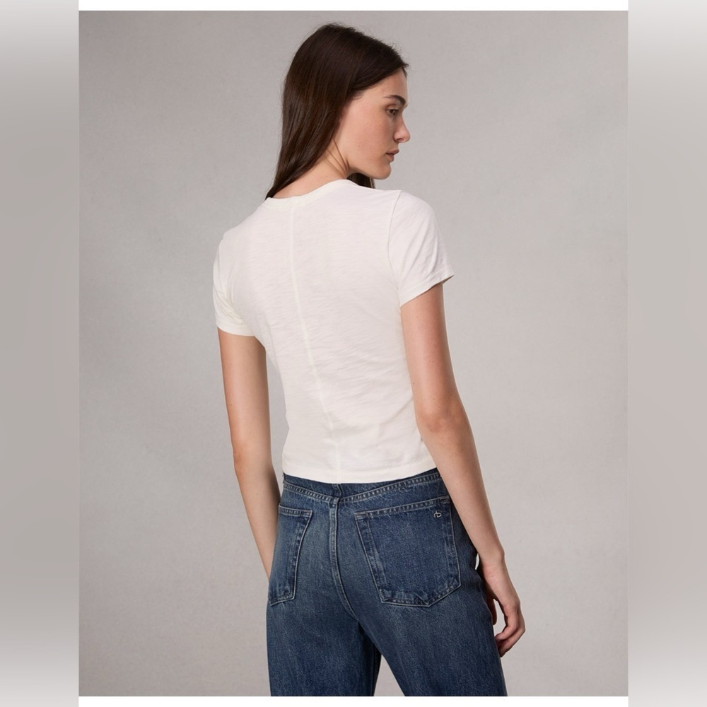 RAG & BONE Mini Script Rib Tee XXS - Picture 2 of 5
